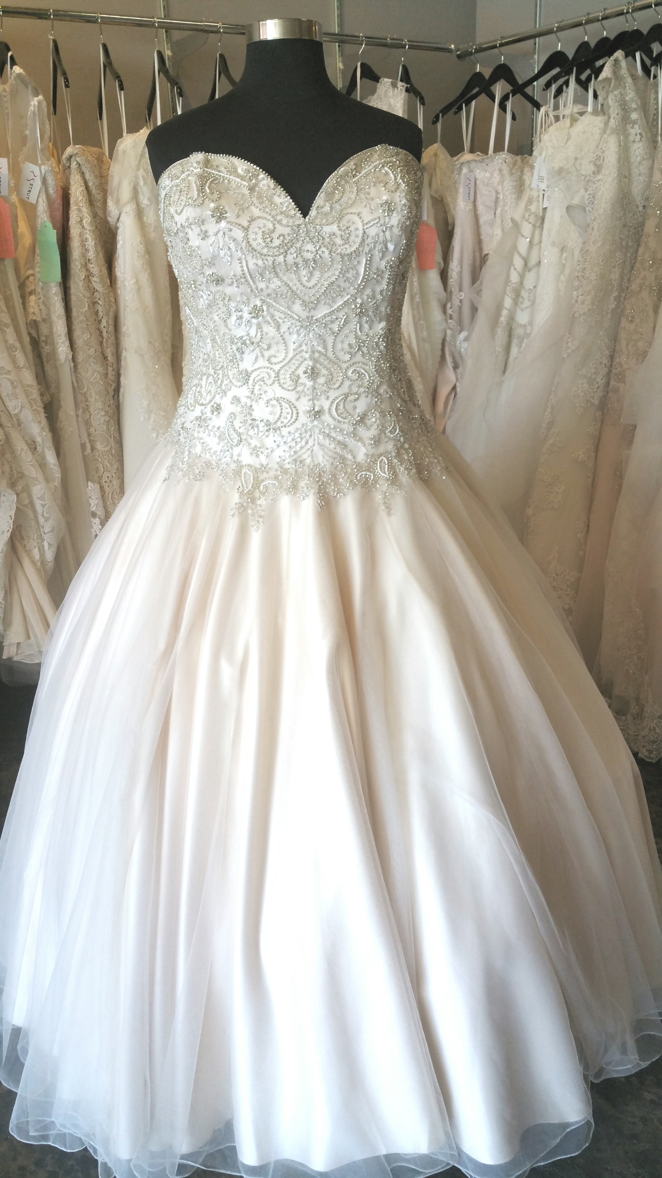 NEW Champagne Ball Gown Wedding  Dress  Strut Bridal  Salon